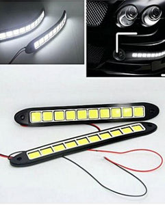 2 pc Flexible Bumper Car Daytime Running Light COB LED DRL For All Cars - Box Design