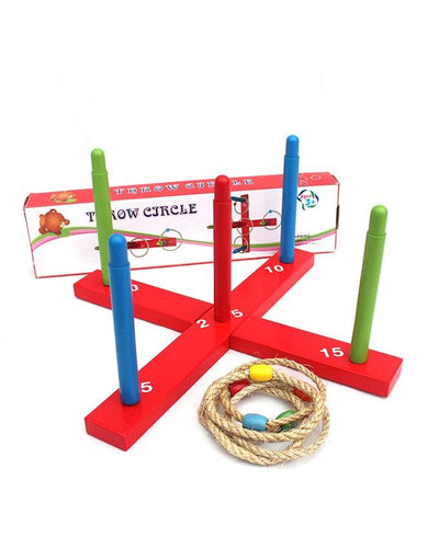 Kids Fun Game Set-Wooden-Throw Circle Game