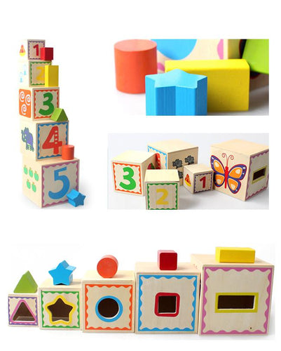 Wooden Drawing Shapes Kit Educational Toy