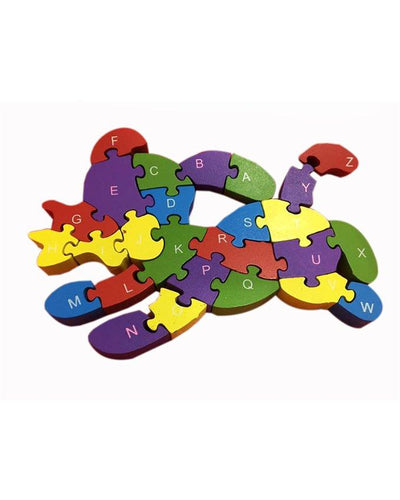 Wooden Puzzle Block ABC & 123 Dog