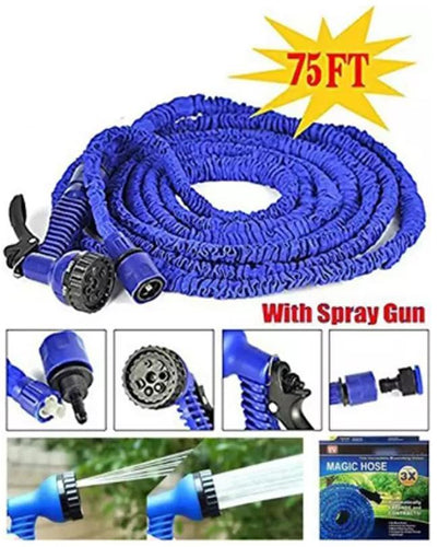 Magic Hose Water Pipe For Garden & Car Wash - 75ft - Blue