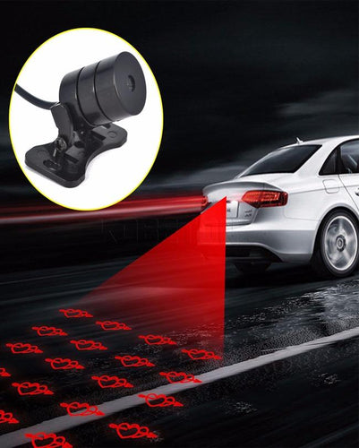 Heart Shape Anti-Collision Led Laser Fog Lamp,Running Tail Light-12V For All Bikes & Cars