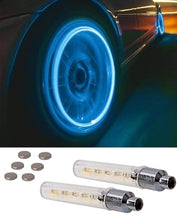 Set of 4 - 7 LED Tyre Motion Sensor Lights For Car,Bike,Cycle - Blue