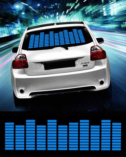 Car Sticker Music Rhythm LED Flashlight - Blue