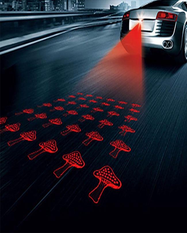 Mushrooms Shape Anti-Collision Led Laser Fog Lamp,Running Tail Light-12V For All Bikes & Cars
