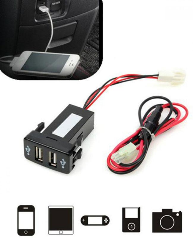 In Dash Car Mobile Fast Charger 2.1 A /1.2A 2 Slots - Honda