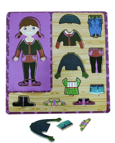 Wooden Doll Dress Board For Kids