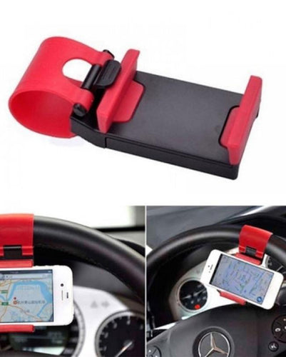 Car Steering Wheel Mobile Holder - Multicolor