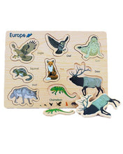 Wooden Europe Animals Board For Kids