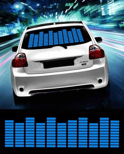 Car Sticker Music Rhythm LED Flashlight - Blue