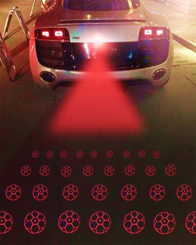 FootBalls Shape Anti-Collision Led Laser Fog Lamp,Running Tail Light-12V For All Bikes & Cars