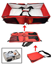 Multi Function Portable Folding Baby Bed Tote Bag - Red