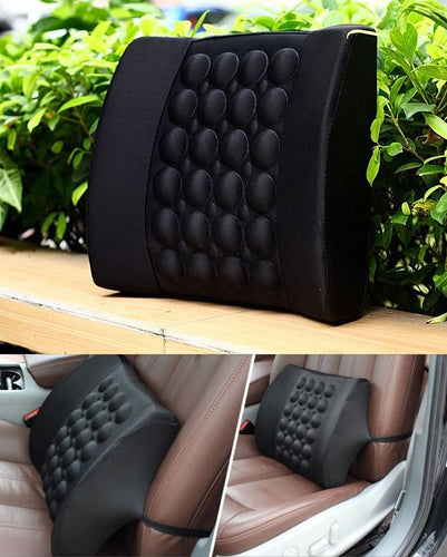 Car Back Seat Massager With Vibrater - Black