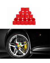 Silicon Wheel Hub Nut Covers 17MM For Cars - Red