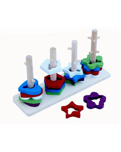 Wooden Four Set Of Building Blocks