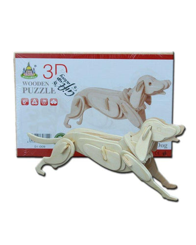 3D Wooden Learning Educational DIY Puzzles For Kids - Dog