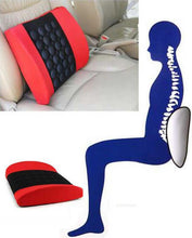Car Back Seat Massager With Vibrater - Red & Black