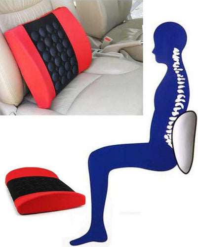 Car Back Seat Massager With Vibrater - Red & Black