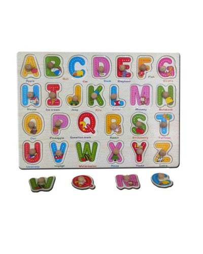 Wooden ABC Block Board Peg Board