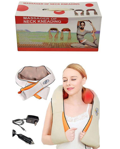 Multifunction Neck Kneading Massager With Heat - Beige