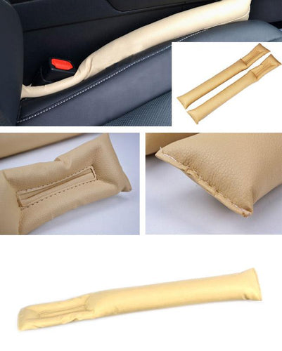 PU Leather Car Seat Gap Leakage Filler Soft Pad - BEIGE