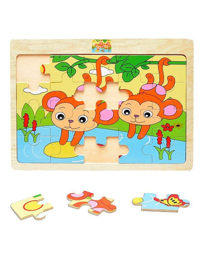 Wooden Monkeys Puzzle Board