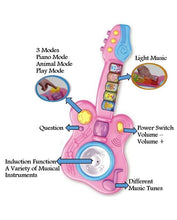 3 In 1 Musical Instrument Concert Center Microphone Set , Guitar & Drum Set Learn & Play - For Kids
