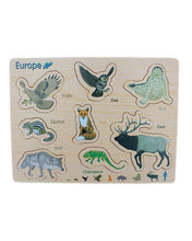 Wooden Europe Animals Board For Kids