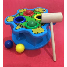 Wooden Animal Hammer Tortoise Blue