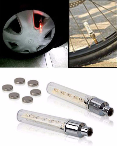 Pack of 6 piece - Tyre Led Motion Sensor Lights For Car Bike Cycle - Pink