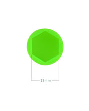 Silicon Wheel Hub Nut Covers 19MM For Cars - Green