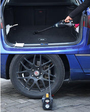 4 In 1 Car Vacuum Cleaner Tyre Inflator Air Compressor With Tyre Pressure Gauge LED Light Color Black