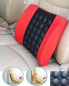 Car Back Seat Massager With Vibrater - Red & Black