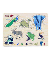 Wooden Asia Animals Board