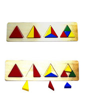 Wooden Triangle Shapes Block Board