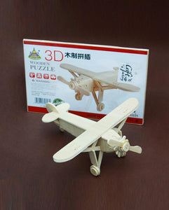 3D Wooden Learning Educational DIY Puzzle For Kids - Airplane