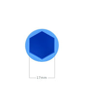 Silicon Wheel Hub Nut Covers 17MM For Cars - Blue