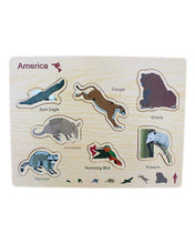 Wooden America Animals Board