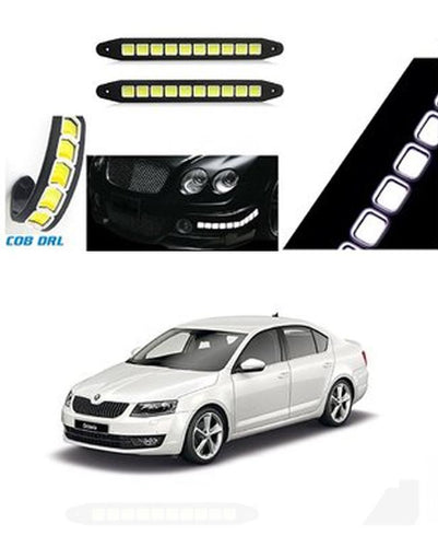 2 pc Flexible Bumper Car Daytime Running Light COB LED DRL For All Cars - Box Design