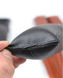 PU Leather Car Seat Gap Leakage Filler Soft Pad - BLACK
