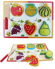 Wooden Fruits Cutting Learning Board For Kids