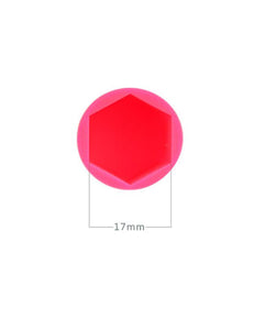 Silicon Wheel Hub Nut Covers 17MM For Cars - Red