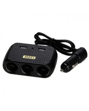 In Car USB Charger & Three Sockets