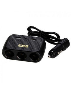 In Car USB Charger & Three Sockets
