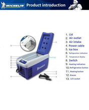 Michelin 5274 ML Car 8L Refrigerator Hot And Cold Ice Freezer