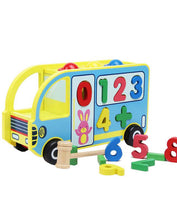 Knock The Ball Digital Bus Wooden Toys Early Learning Toy