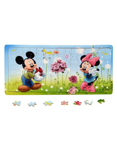 Wooden Jigsaw Puzzle Board Mickey & Minnie Mouse 120 Pcs
