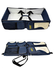 Multi Function Portable Folding Baby Bed Tote Bag - Blue