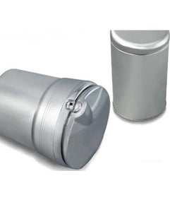 LED Chrome Ashtray With Blue LED For Cars - Silver