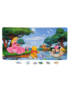 Wooden Jigsaw Puzzle Board Princess Winnie Mickey Mouse 120 Pcs